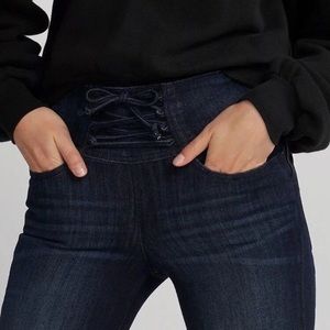 Express Lace Up Bell Flare Jeans 6